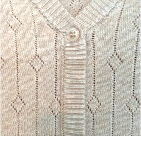 365 Women's Cream Cardigan Sweater - Picture 4 of 11